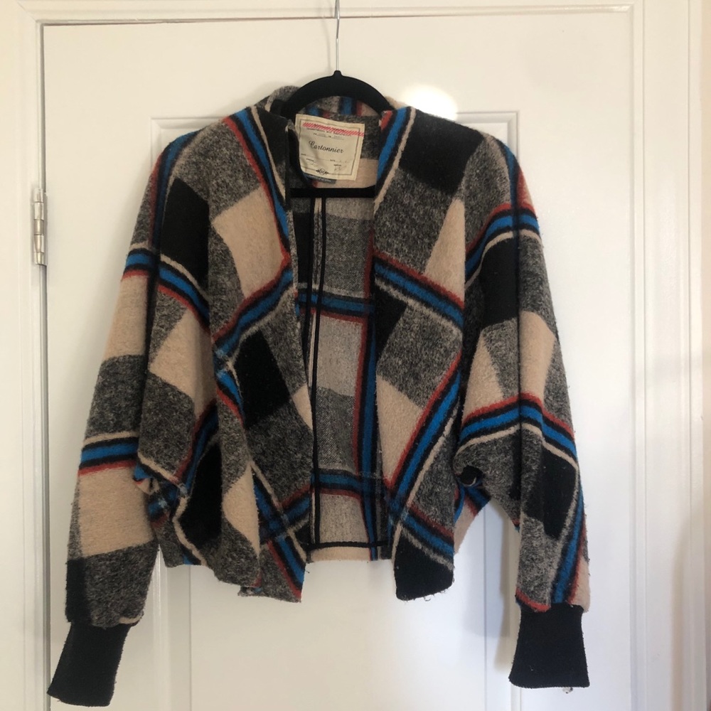 Cropped Plaid Jacket